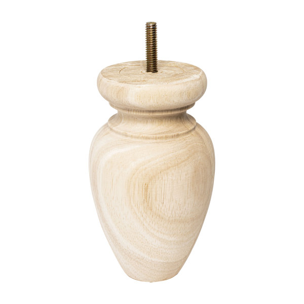 Charlton Home® Unfinished Solid Hardwood Round Bun Foot Wayfair